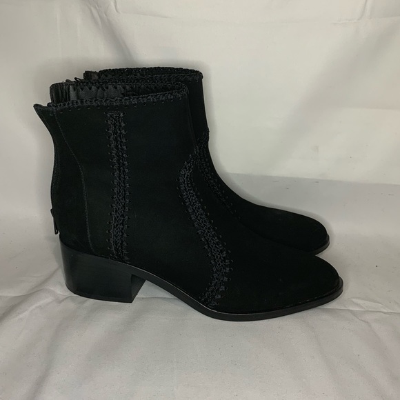 Chelsea & Violet Shoes Chelsea Violet Lucy Nubuck Crochet Black